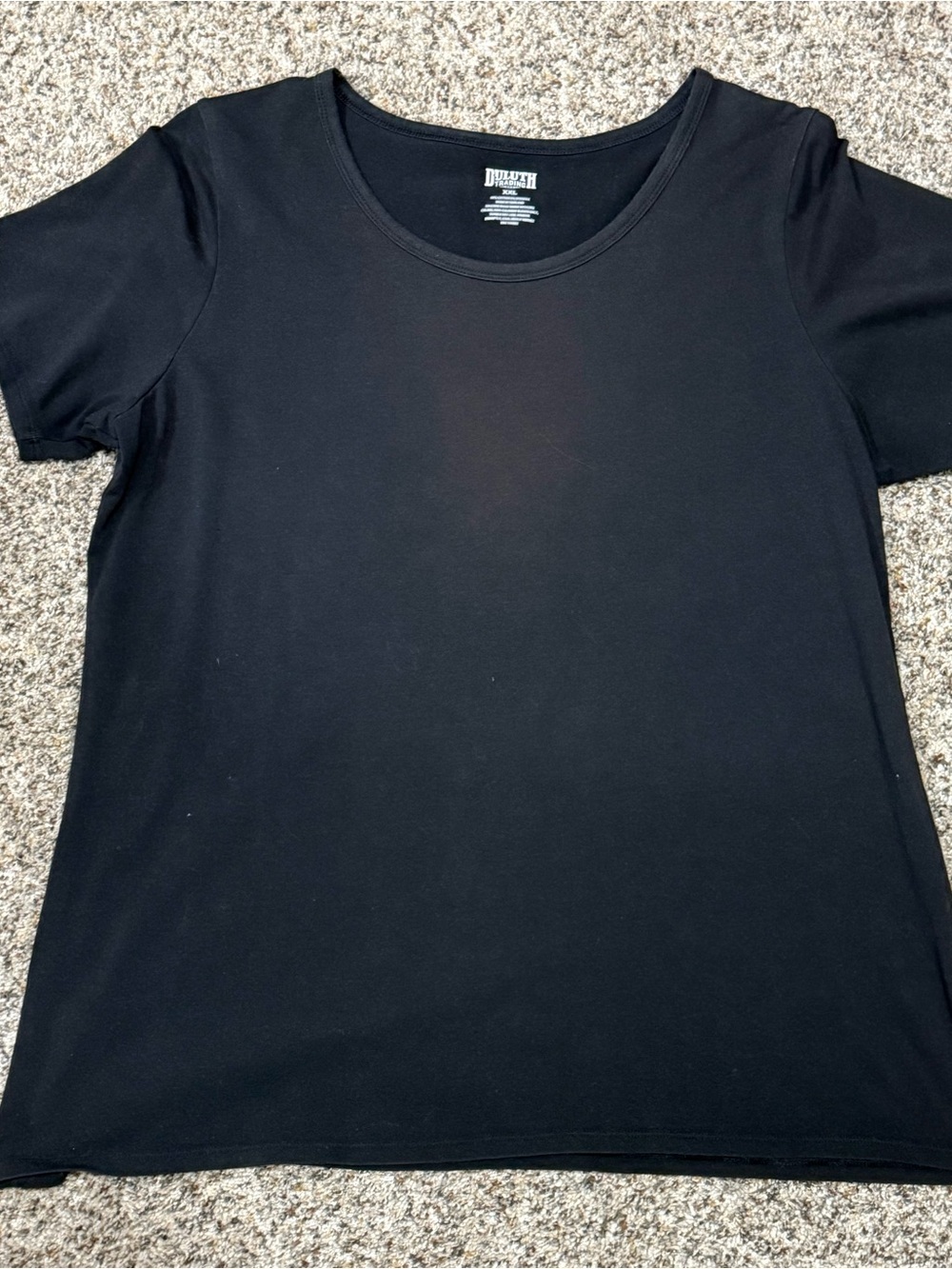 Duluth Trading Co Black Scoop Neck Short Sleeve Tee - Classic Fit